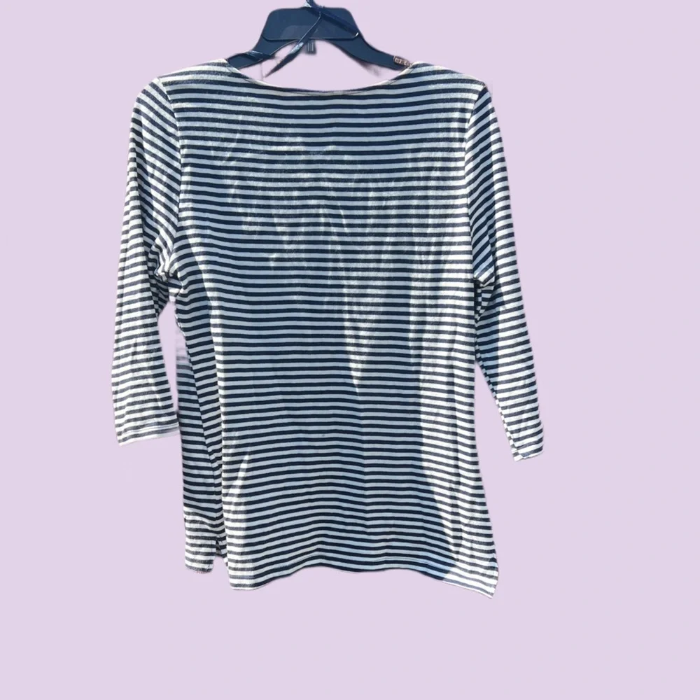 Retro Charter Club Striped Bon Voyage Petite Top NWT NEW Deadstock Nautical